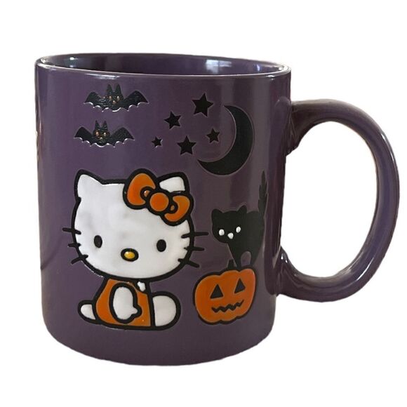 NEW Sanrio Hello Kitty Spooky Halloween Purple Mug - Picture 1 of 4